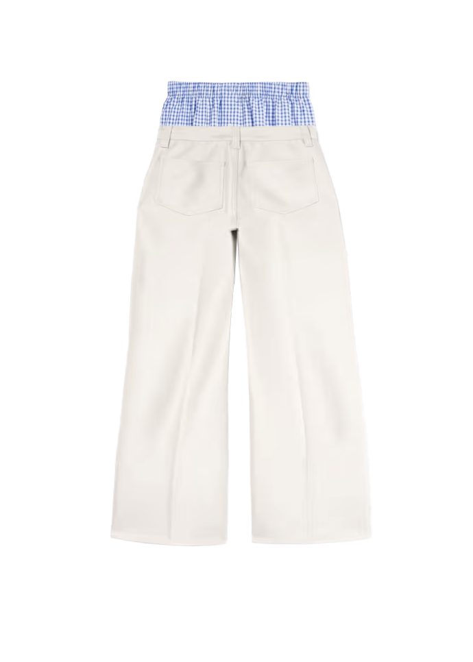 DOUBLE WAISTED LINEN - PANTS