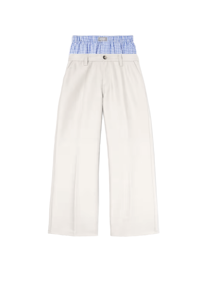 DOUBLE WAISTED LINEN - PANTS